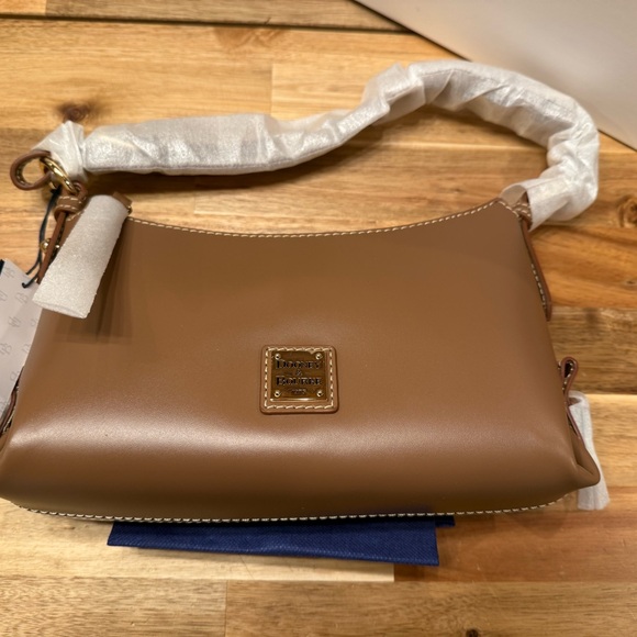 Dooney & Bourke Tan Leather Shoulder Bag - Picture 3 of 7